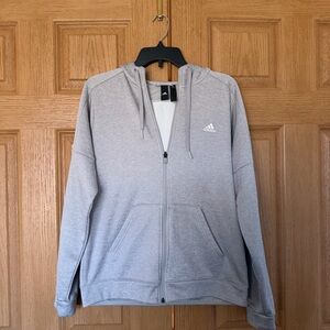 Adidas Light Gray Hoodie with Logo